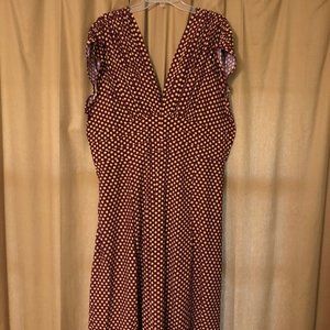 Trashy Diva Wine Dots 40s dress, size 24